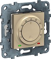 Терморегулятор механический с датчиком без рамки Schneider Electric Unica New 0С +50С бежевый картинка